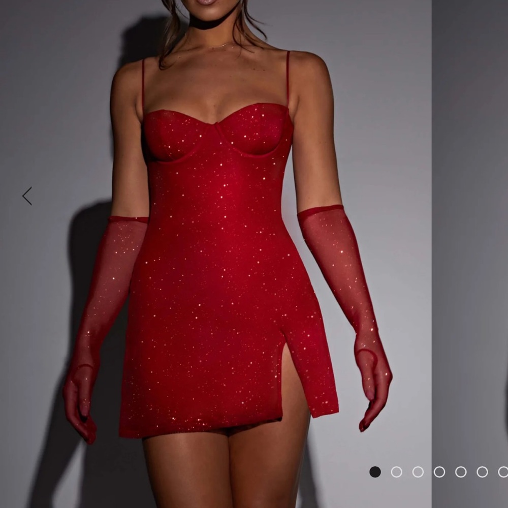 Babyboo Red Glittering mini dress